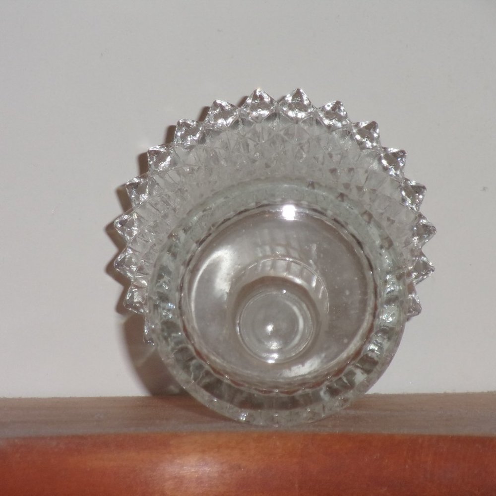 Vintage Clear Crystal Ribbed Glass Votive Tea Candle Holder Insert - Picture 7 of 8